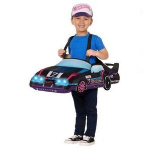 Hot Wheels Kids' GT Scorcher Ride Along LED Light Up Costume Hat Black One Size